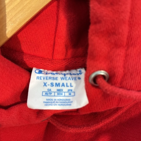 CHAMPION REVERSE WEAVE STITCH LOGO HOODIE SWEATSHIRT WHITE Women’s XS - Picture 7 of 7